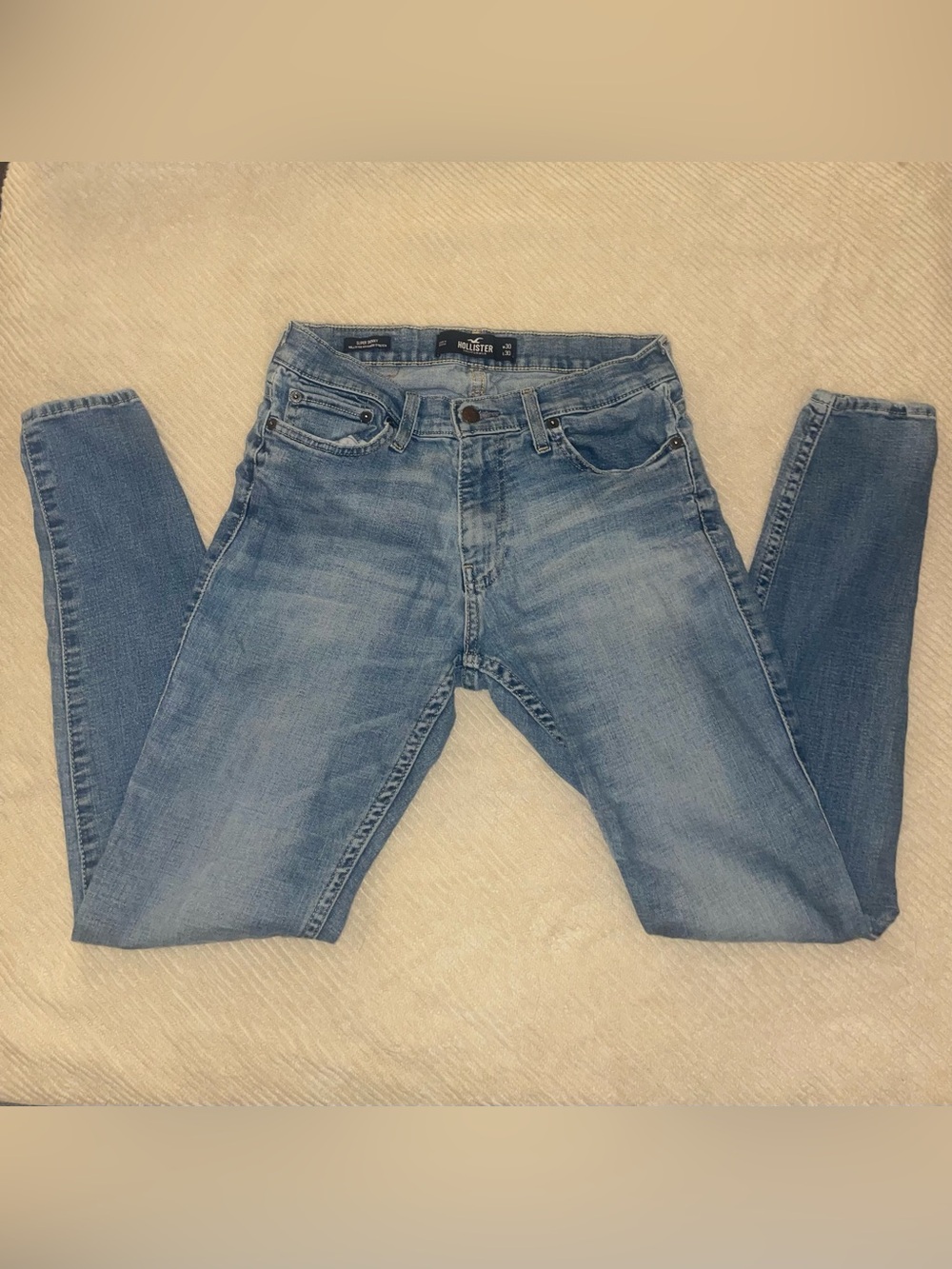 Hollister Light Blue Super Skinny Advanced Stretch Women's Jeans, 30x30